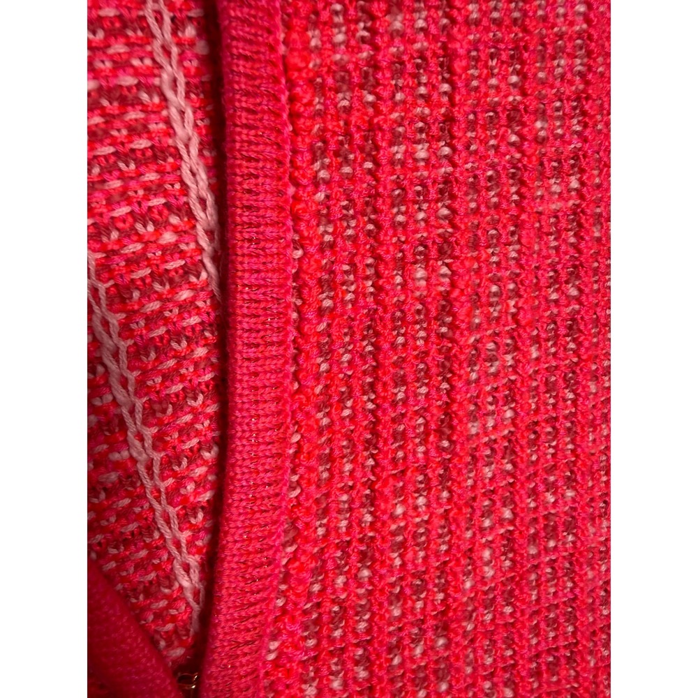 Lilly Pulitzer Simora Fringe Cardigan Spicy Coral Exotic Tweed S‎ Preppy Coastal - Picture 6 of 8